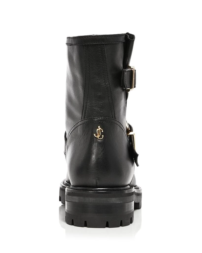 Jimmy Choo Women's Youth II Double Buckle Moto Boots 5