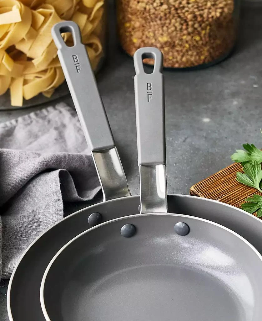 Greenpan X Bobby Flay Nonstick Stainless Steel 8" and 10" Frypan Set 6