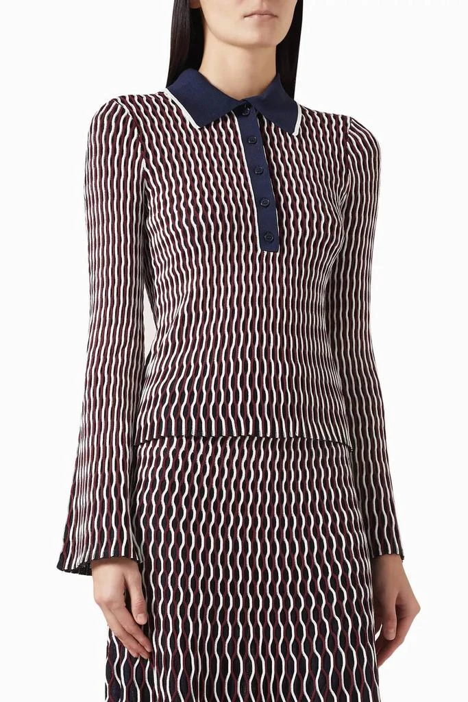 SIMKHAI Simkhai - Colleen Knit Polo Top