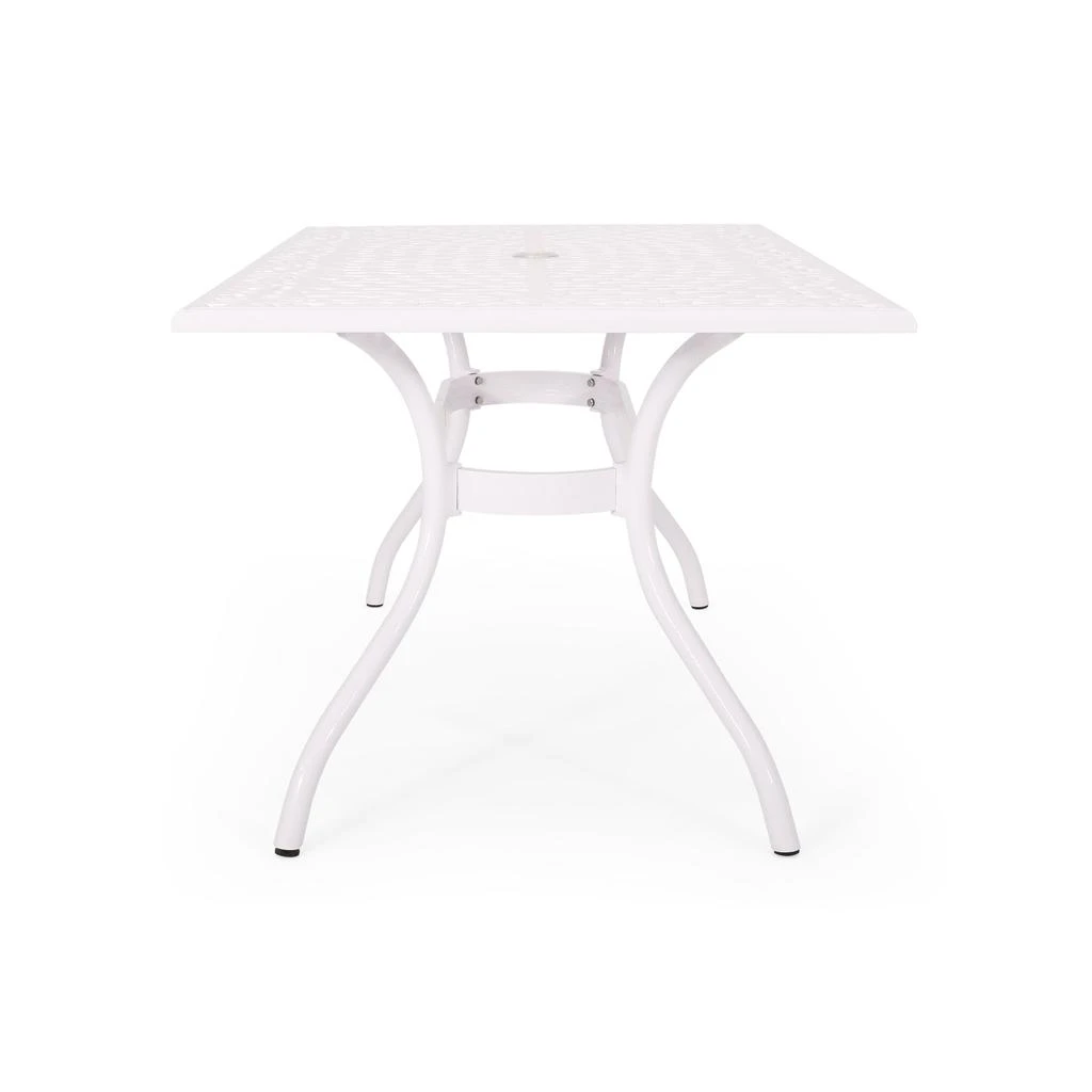 Streamdale Furniture Streamdale Elegant Lattice Design Cast Aluminum Outdoor Dining Table 3