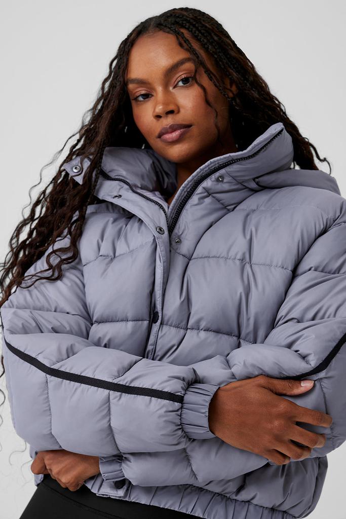 Alo Aspen Love Puffer Jacket - Fog - Coats - Free Shipping