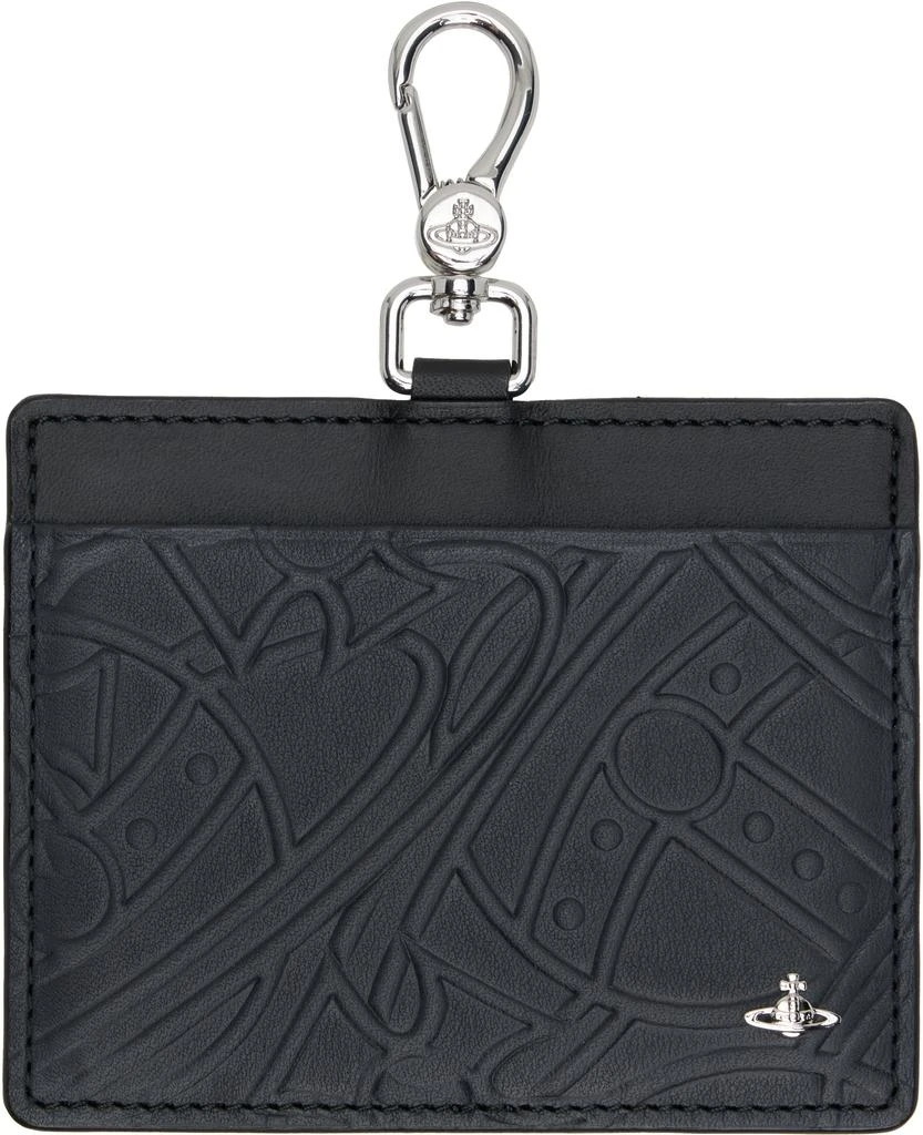 Vivienne Westwood Black Tangled Orb Leather Card Holder