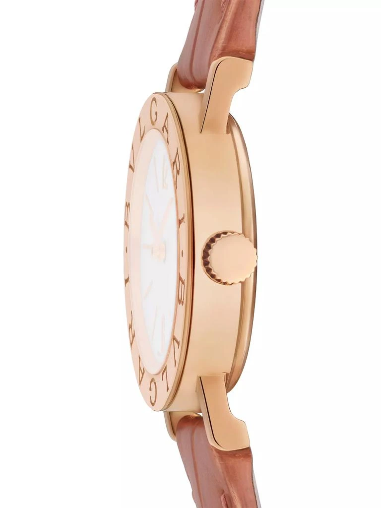 BVLGARI BVLGARI BVLGARI 18K Rose Gold & Alligator Leather Strap Watch/26MM 6