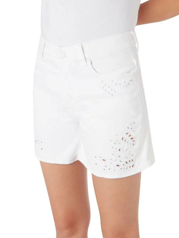 7 For All Mankind Emea Billie Eyelet Denim Shorts 3