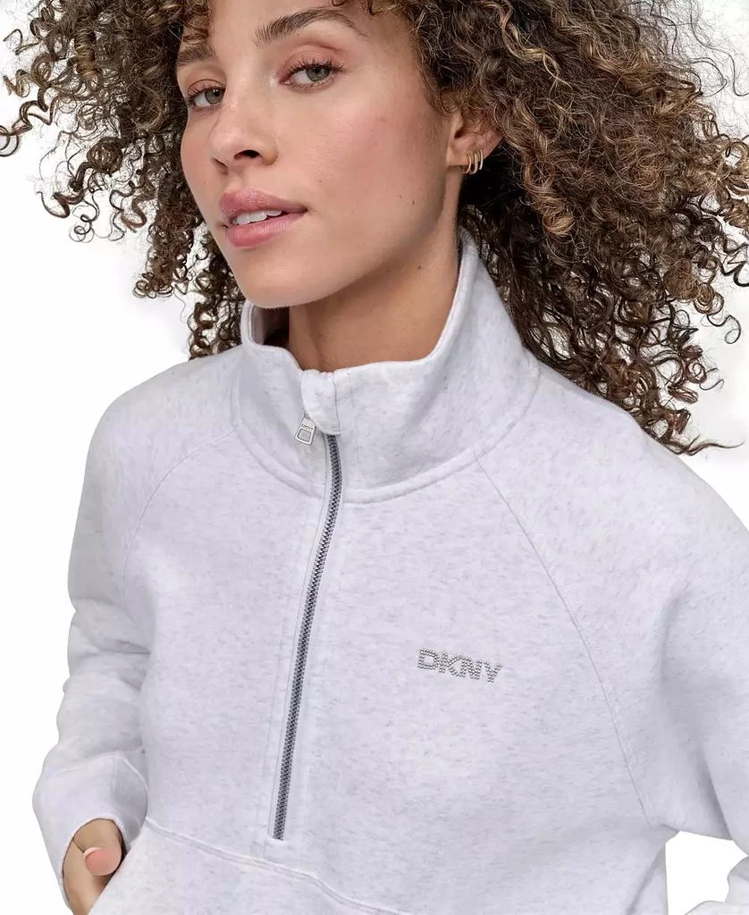 DKNY Women's Studded-Logo Half-Zip Sweatshirt 4