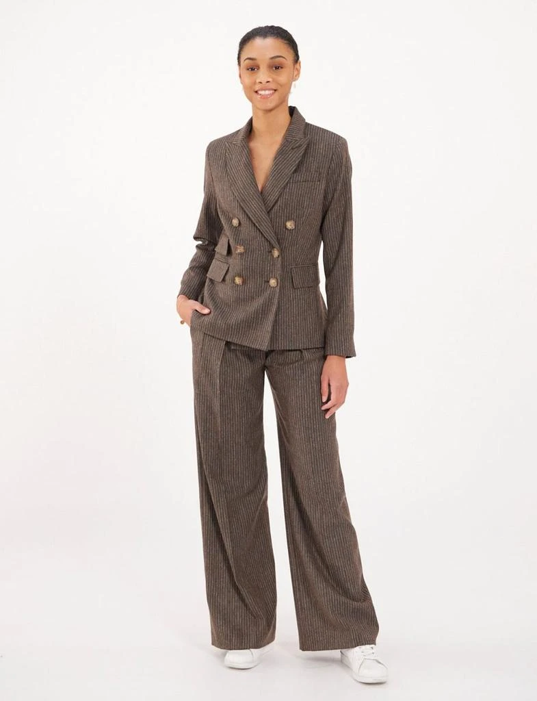 INES DE LA FRESSANGE Maurice brown wool blazer 2