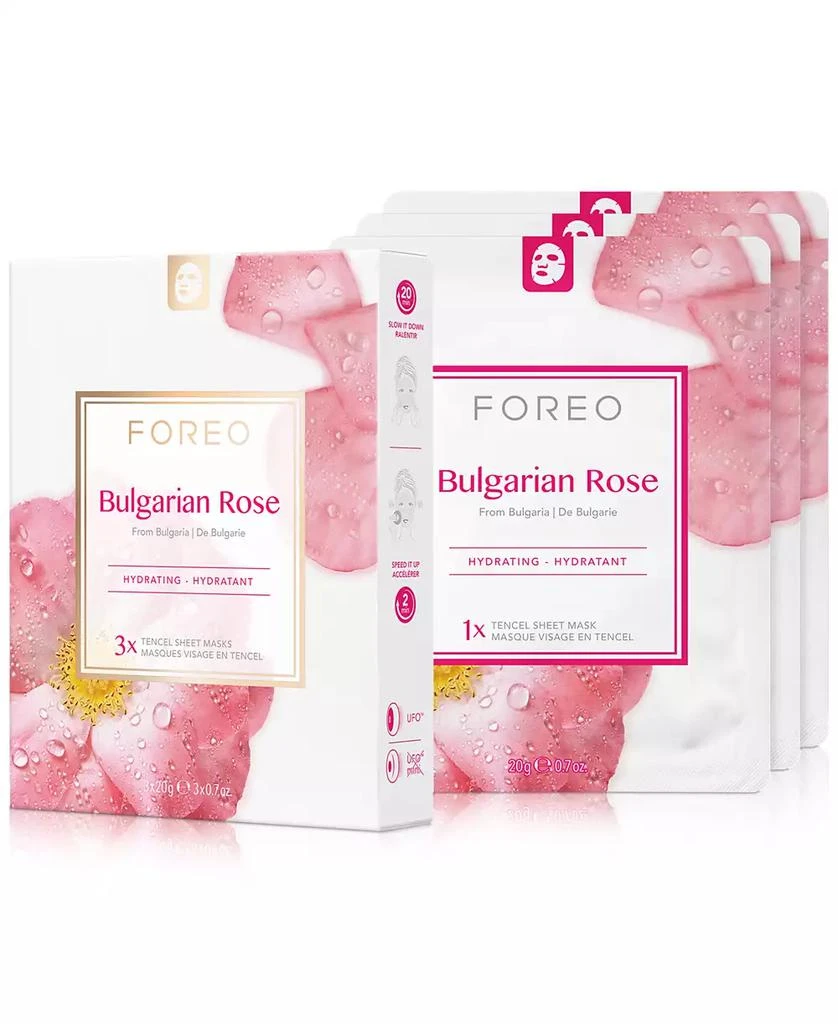 Foreo Farm To Face Sheet Mask - Bulgarian Rose, 3-Pk. 1