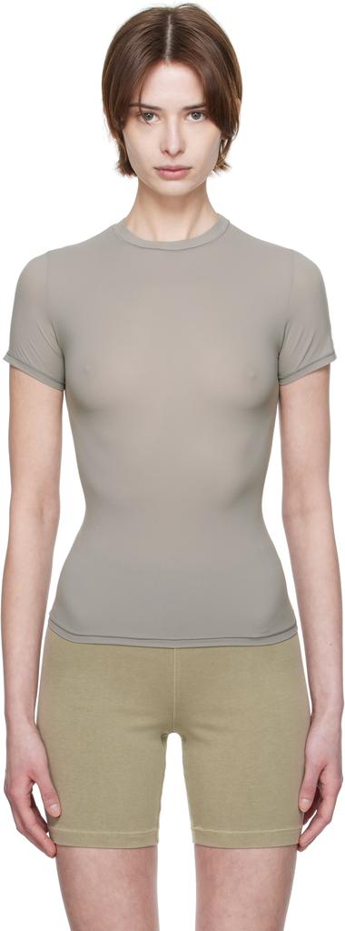 SKIMS Gray Fits Everybody T-shirt