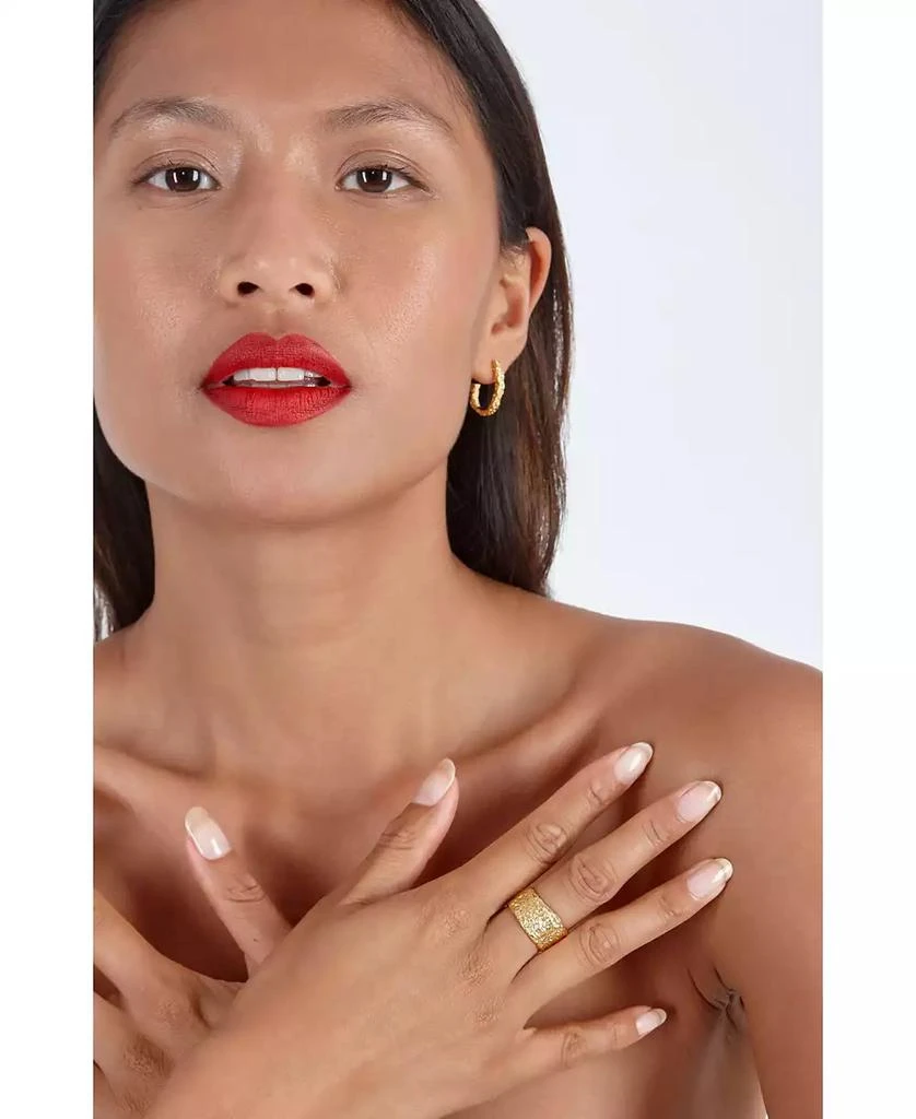 Lucy Quartermaine Half Hula Hoop Earrings in Gold Vermeil 3