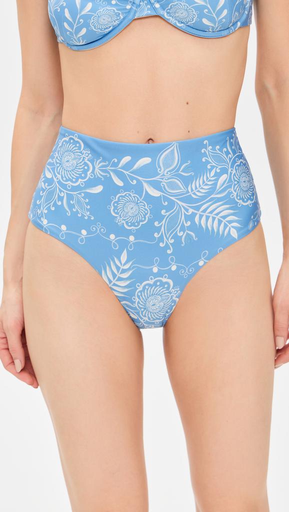 Agua by Agua Bendita Magenta Floritura Bikini Bottoms