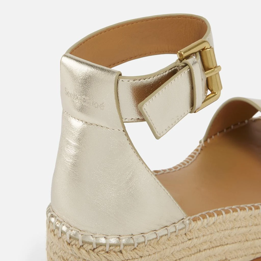 See by Chloé See by Chloé Women's Glyn Leather Espadrille Flatform Sandals 4