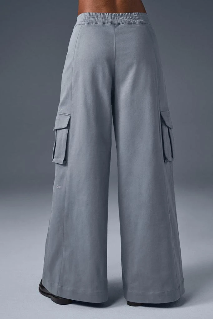Alo Show Off Cargo Wide Leg Trouser (Regular) - Steel Grey 3