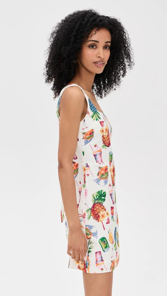 Moon River Square Neck Colorful Print Mini Dress 3