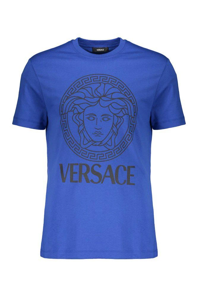 Versace Versace Logo-Printed Short-Sleeved Crewneck T-Shirt