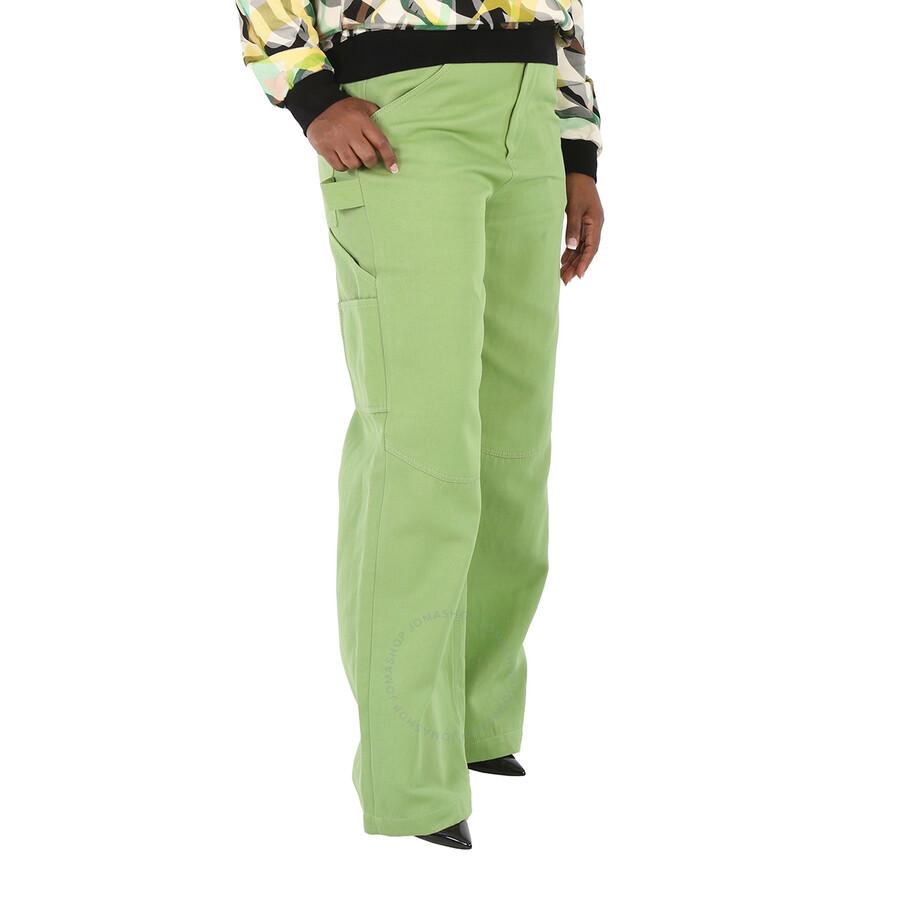 PETAR PETROV Ladies Green Cotton Ramie Blend Genaro Trousers