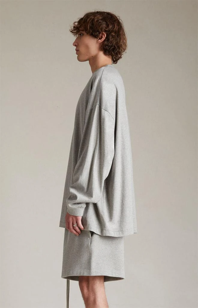 Essentials Dark Heather Oatmeal Long Sleeve T-Shirt 3