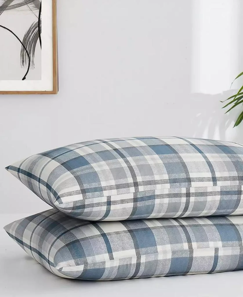 SOUTHSHORE FINE LINENS Highland Plaid Extra Deep Pocket 300- Thread Count 4-Pc. Sheet Set 4