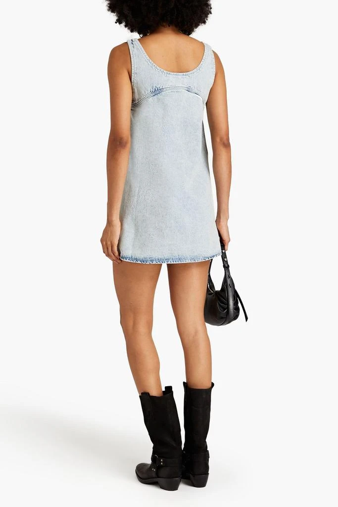 FRAME Faded denim mini dress 3