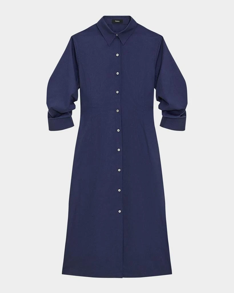 Theory Fixed-Sleeve Poplin Shirtdress 1