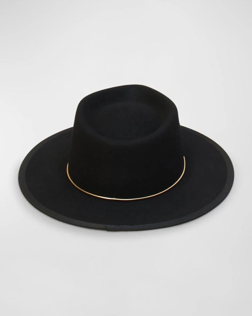 Van Palma Anna Draped Chain Merino Wool Fedora - Free  display picture 1