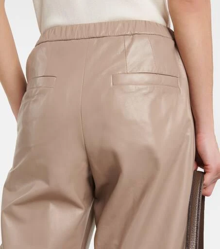 Brunello Cucinelli Mid-rise leather pants 6