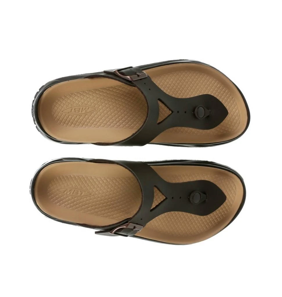 MBT Women's Meru Thong Sandal In Dark Brown 5