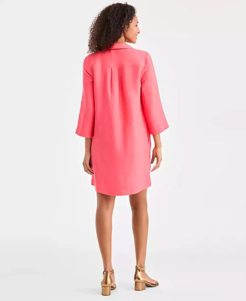Women's 100% Linen Lace-Up 3/4-Sleeve Utility Dress, Macy's Exclusive – On  Sale Now with Up to 65% Off