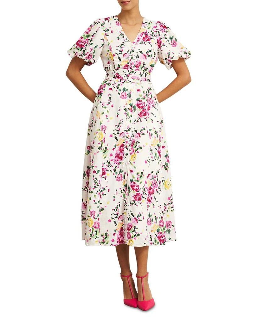 HOBBS LONDON Taylor Linen Blend Dress 8
