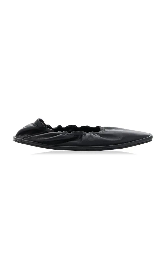 St. Agni St. Agni - Gathered Leather Ballet Flats - Black - IT 37 - Moda Operandi 1