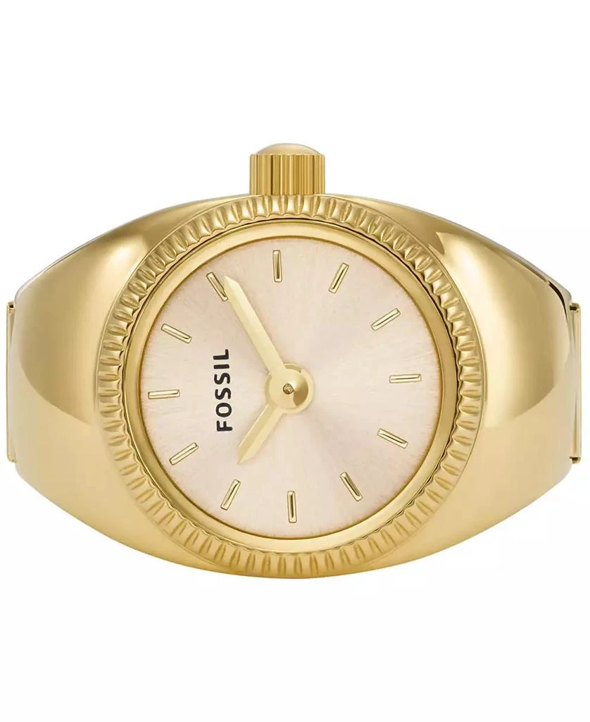 Fossil Women's Ring Watch Two-Hand Gold-Tone Stainless Steel Bracelet Watch, 15mm 2