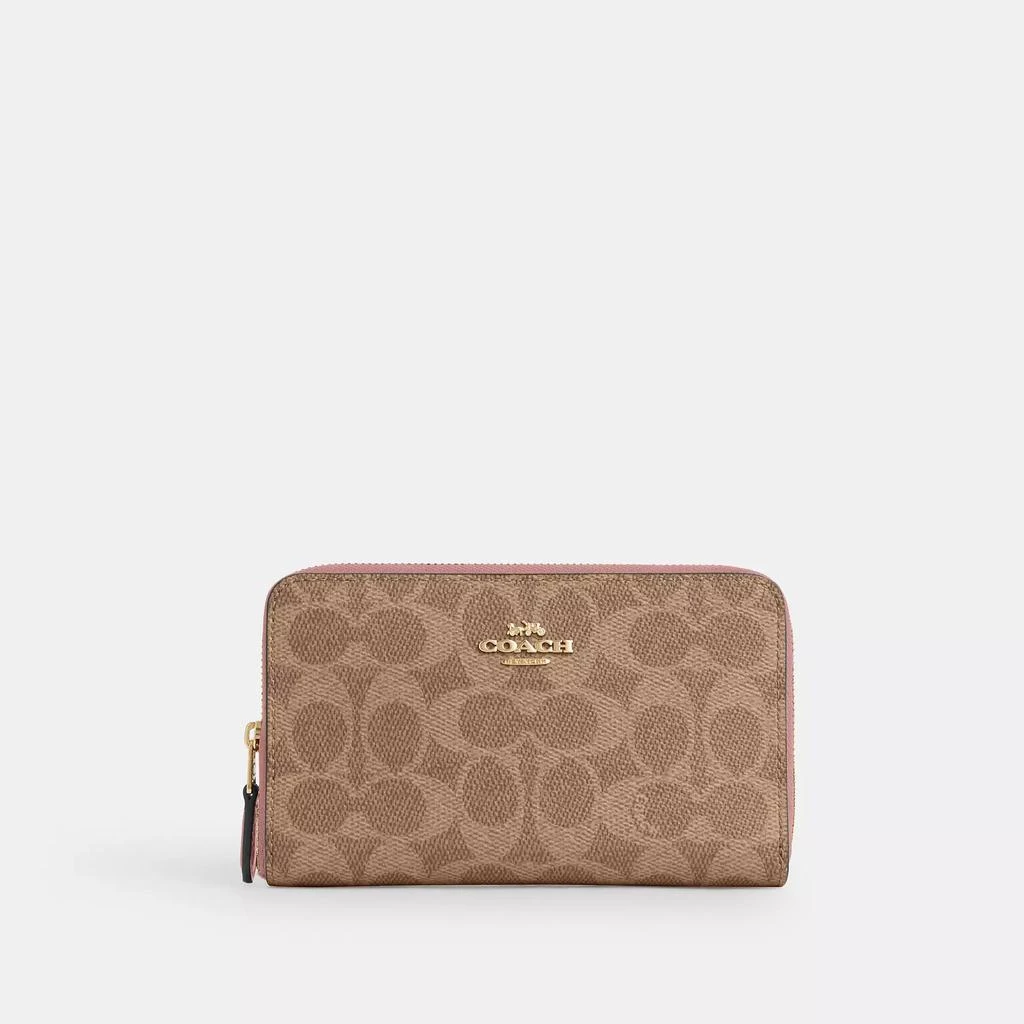 Coach Medium Id Zip Wallet In Signature Canvas 7