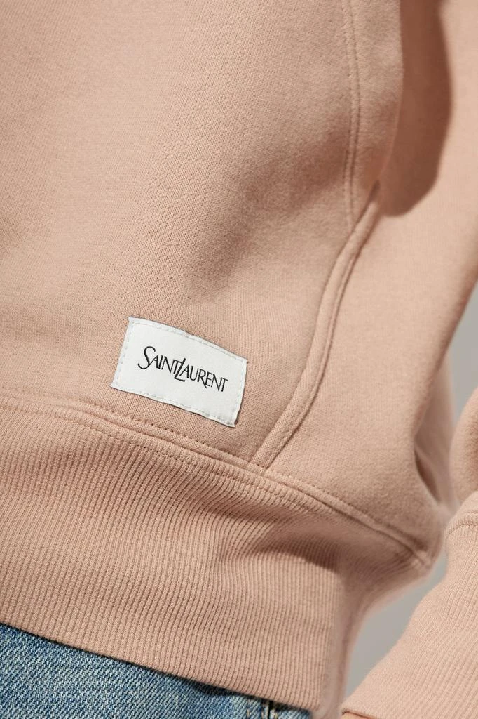 Yves Saint Laurent Saint Laurent Logo Patch Drawstring Hoodie 4