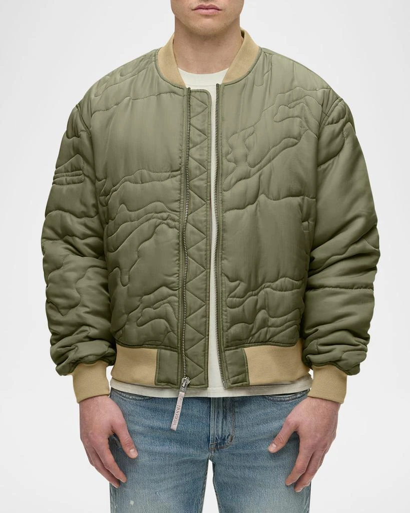 Hudson Men's Quilted Nylon Bomber Jacket 4