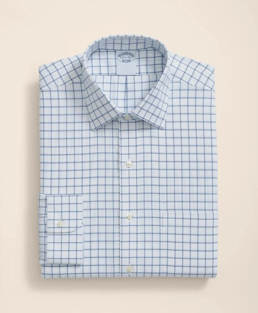 Brooks Brothers Brooks Brothers Explorer Collection Non-Iron Twill Ainsley Collar, Windowpane Dress Shirt 3