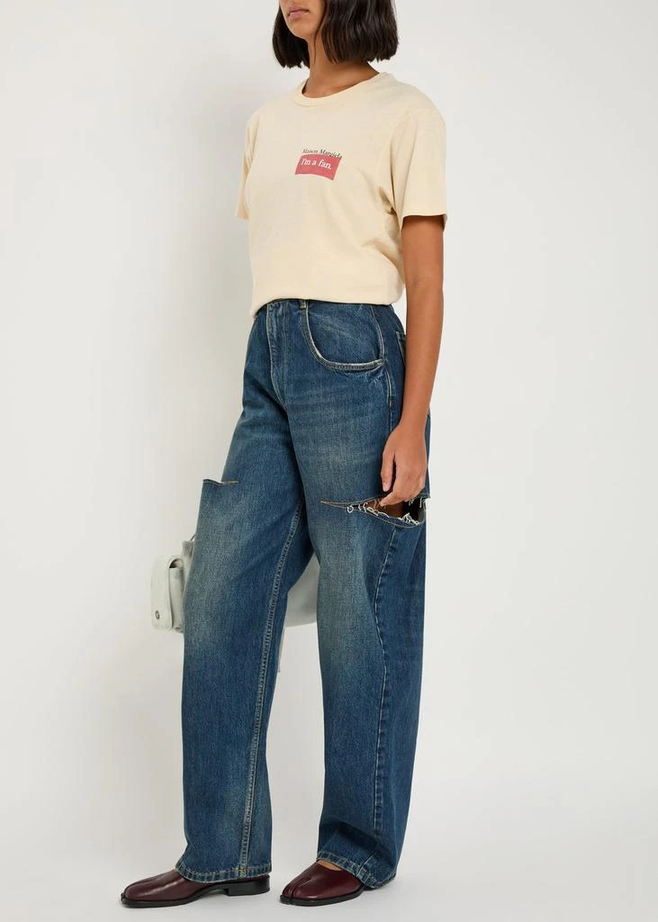 MAISON MARGIELA Ripped barrel-leg jeans 4