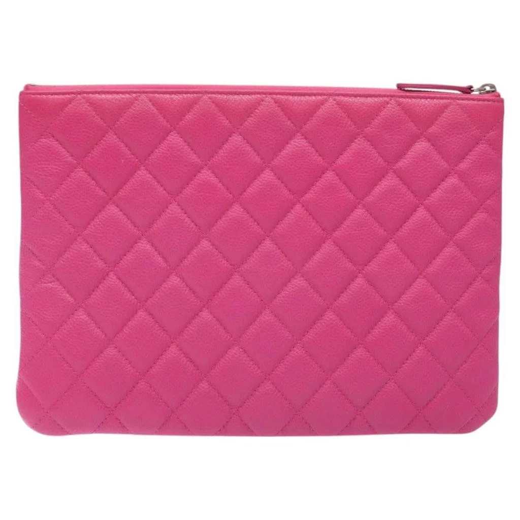 Chanel O Case Clutch Quilted Caviar Leather Bag (Pre-Owned) 2