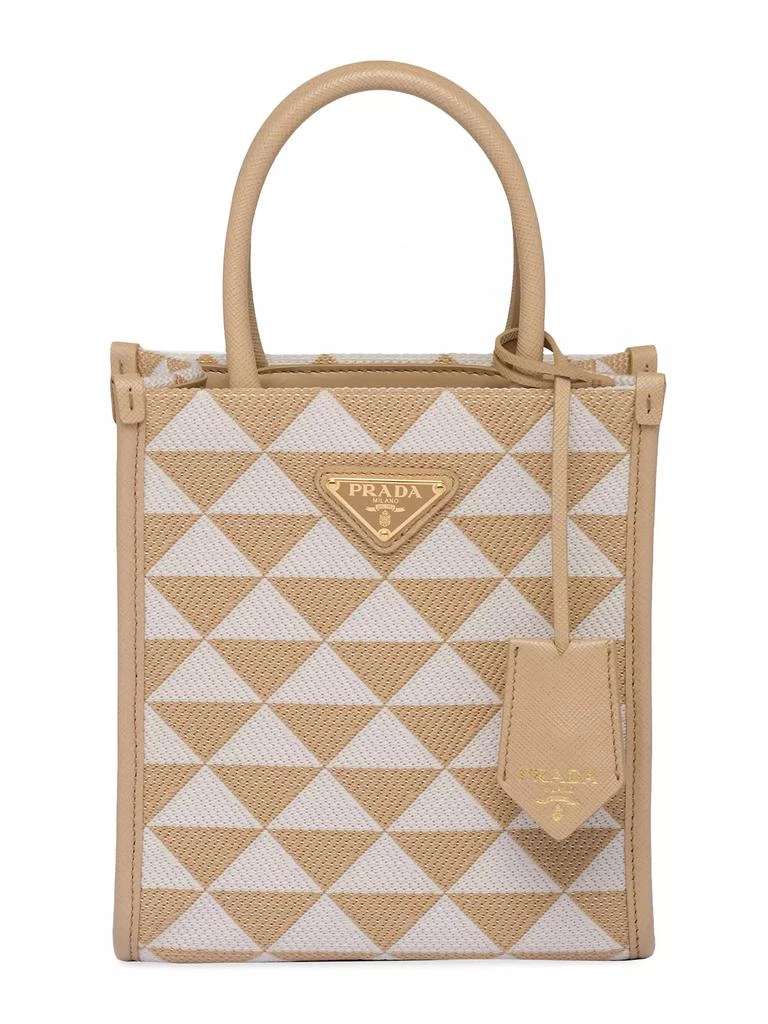 Prada Symbole Embroidered Fabric Mini Bag 1