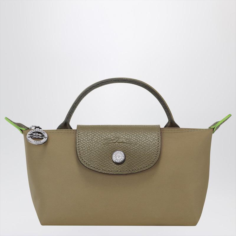 バッグ・カバンその他 Longchamp Le Pliage Green Graphite coloured clutch bag Le Pliage Green M Handbag Graphite - Recycled canvas