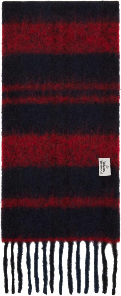 Vivienne Westwood Red 
Black Chunky Stripe Scarf 2
