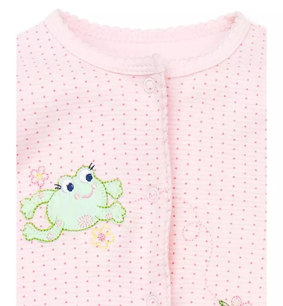 Little Me Baby Frogs Snap Up Footed Cotton Coverall 3