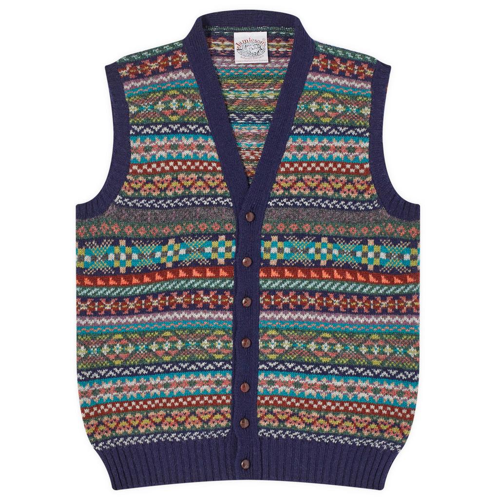 Jamieson’s / V Neck Knit Vest Jamiesons of Shetland Jamieson's of Shetland Fair Isle V
