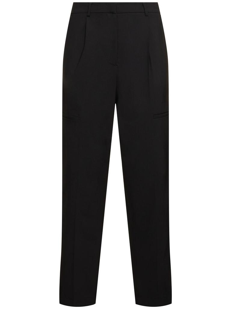 MSGM Wool Blend Tailored Straight Pants