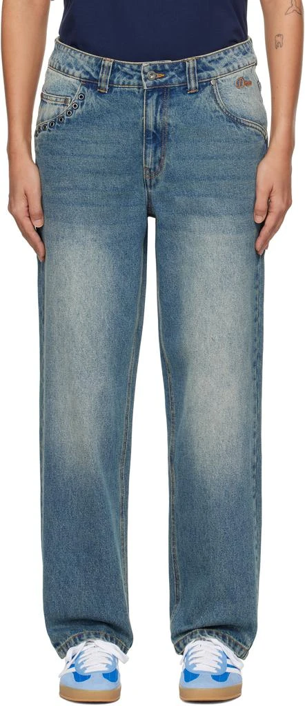 Dime Blue Classic Relaxed Jeans 1