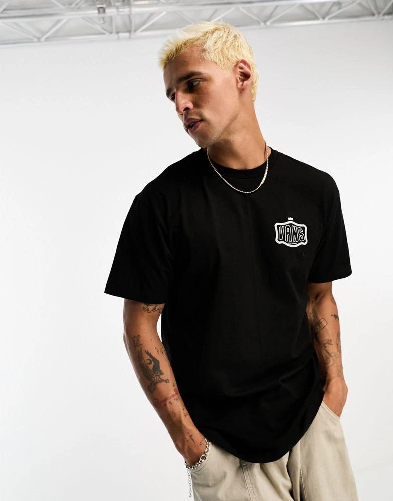 Vans Vans pawn shop t-shirt with back print in black 3