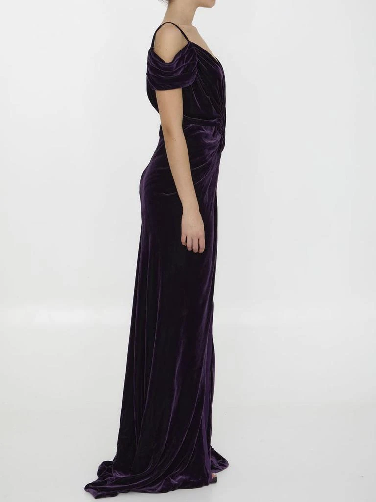 Costarellos Violet Velvet Dress 3