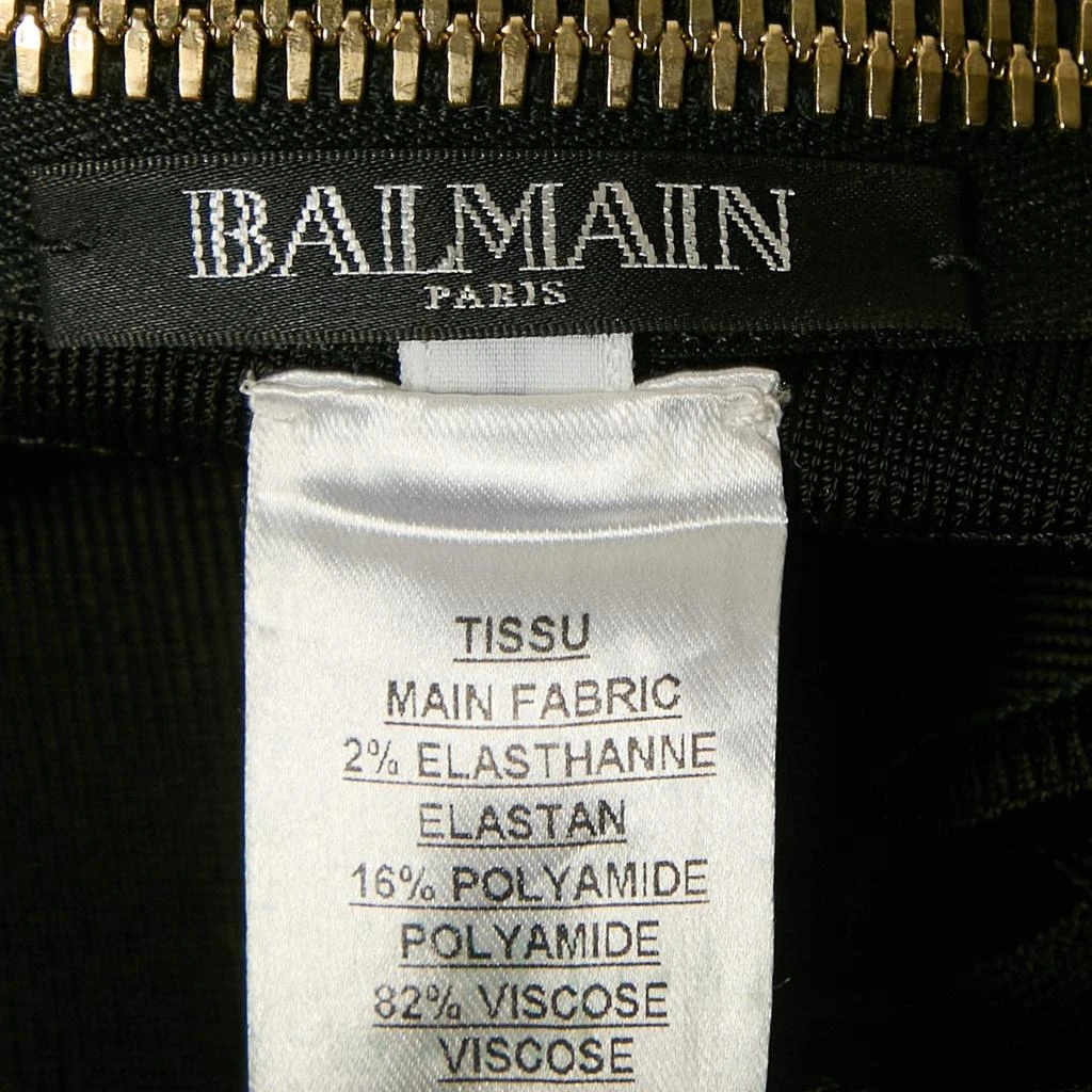 Balmain Balmain Black Jersey Corset Crop Top S 4