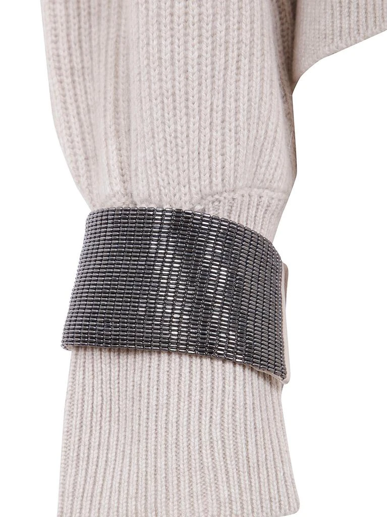 Brunello Cucinelli Brunello Cucinelli Embellished Cuffs Crewneck Jumper 3
