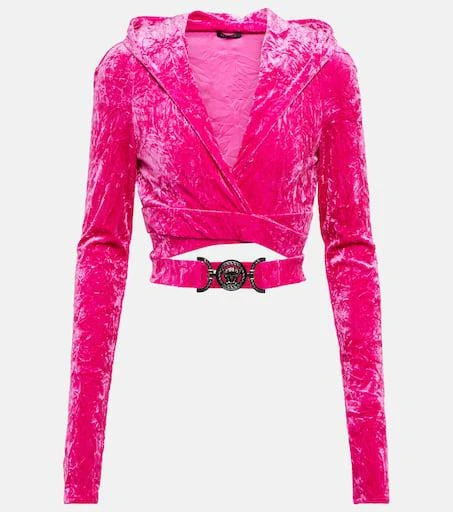 Versace Medusa Biggie velvet hoodie 1