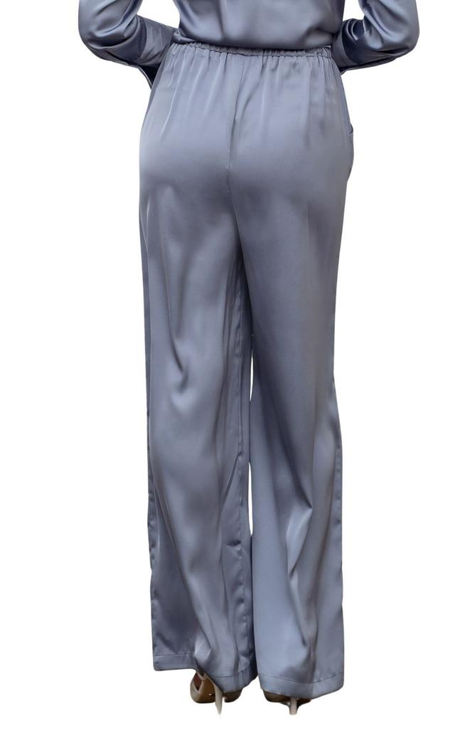 Blu Pepper Satin Wide Leg Pants