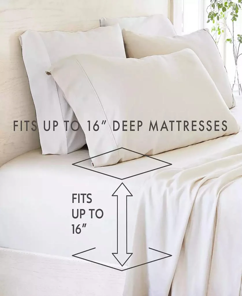 IENJOY HOME 300 Thread Count Linen Rayon From Bamboo Blend Deep Pocket 3-Pc. Sheet Set, Twin 7